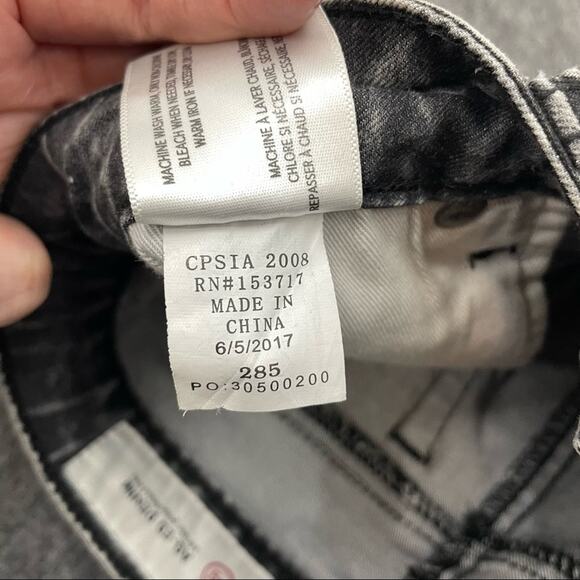 Adriano Goldschmied The Pieced Gray Raw Hem Jeans Girls 16 - Picture 8 of 8